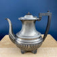 Vintage Pewter Teapot and Coffee Pot. Set of Two Beautifully Detailed Serving Pots. Fluted Body. Made in England. Pewter Collectors.