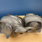 Vintage Pewter Teapot and Coffee Pot. Set of Two Beautifully Detailed Serving Pots. Fluted Body. Made in England. Pewter Collectors.