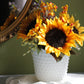 Milk Glass Planter or Vase. Vintage White Flower Pot with Ribbed Pattern and Pinched Rim. Window Sill Herbal Garden.