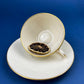 Lenox Tea Cup & Saucer. Creamy White with Gold Rim Tea or Coffee Set. Olympia by Lenox. Porcelain Made in the USA.