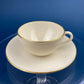 Lenox Tea Cup & Saucer. Creamy White with Gold Rim Tea or Coffee Set. Olympia by Lenox. Porcelain Made in the USA.