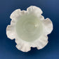 Fenton Milk Glass Vase. Vase with Embossed Wild Flowers and Ruffled Edge. White Bedroom Decor. Collectible Milk Glass.