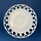 Westmoreland Milk Glass Pedestal Fruit Bowl. Doric Pattern with Lace Edge. 10" in Diameter.  Table Centerpiece.
