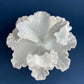 Milk Glass Three Horn Epergne Flower Vase. Fenton, Hobnail Vase & Bowl Combined. Table Centerpiece with Ruffled Rim.
