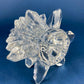 Lead Crystal Clear Christmas Tree. Hand Crafted Art Glass Spruce Tree. 8" Tall Pine. Holiday or Year-Round Decor.