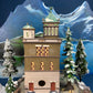 The City Globe Publishing by Department 56.  Illuminated Christmas Village House. Christmas in the City Series. Hand-Painted Porcelain.