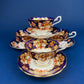 Vintage TeaCup and Saucer. Hand Painted Royal Albert Bone China. Heirloom Pattern. Made in England.