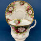 Royal Albert Cup and Saucer. Celebration Motif Tea/Coffee Set. Red, Pink & White Roses. Made in England. Collectibles. Gift for Her.