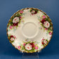 Royal Albert Cup and Saucer. Celebration Motif Tea/Coffee Set. Red, Pink & White Roses. Made in England. Collectibles. Gift for Her.