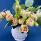 Fenton Milk Glass Vase. Vase with Embossed Wild Flowers and Ruffled Edge. White Bedroom Decor. Collectible Milk Glass.