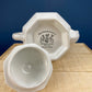 Vintage White Tea Pot and Sugar Bowl. Real English Ironstone by WM Adams and Sons. Micratex, England.