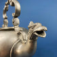 Pewter Teapot by Etain Zinn.  Etched with Heart and Cupids Antique Teapot. Spout Shaped like Eagle. Back Handle with Lion.