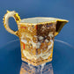 Antique Japanese Moriage Tea Cup Set. Gold Hand Painted Teaware with Teapot, Sugar Bowl, Creamer, and Six Japanese Tea Cups.