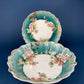 Antique Plate and Bowl by Milton, Imperial Vienna. Hand-Painted Tea Roses. Collectible Dessert Plate and Serving Bowl.