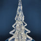 Lead Crystal Clear Christmas Tree. Hand Crafted Art Glass Spruce Tree. 8" Tall Pine. Holiday or Year-Round Decor.