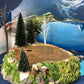 Christmas Village Platform by Department 56. Sounds of the North Woods. Christmas Village Accessories: Platform, 2 Pines, and 2 Naked Trees