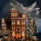 The City Globe Publishing by Department 56.  Illuminated Christmas Village House. Christmas in the City Series. Hand-Painted Porcelain.