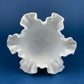 Fenton Handpainted Milk Glass Compote. White, Footed, Hobnail Bowl with Ruffled  Rim and Pastel Flowers. Wedding Gift. Modern Farmhouse.