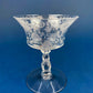 Cambridge Chantilly Low Sherbet Wine Glasses. Set of Nine Champagne Stemware. Vintage Collectible Glasses.