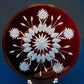 Vintage Bohemian Glass Crystal Serving Bowl and Plate. Set of Two Hand Cut Ruby Crystal Serving Dishes. Collectible Czech Glass.