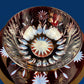 Vintage Bohemian Glass Crystal Serving Bowl and Plate. Set of Two Hand Cut Ruby Crystal Serving Dishes. Collectible Czech Glass.