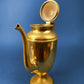 Vintage Brass Coffee Pot, Creamer & Sugar Bowl. Heavy Brass with Art Deco Style Handles. Elegant Coffee Service.