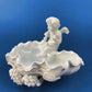 White Porcelain Cupid Soap Potpourri Serving Dish. Cupid Playing Flute. Gilman Coll. "Amore", NY. Original. Gift of Love. White Table Decor.