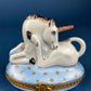 Loveseat Miniature Porcelain Limoges Box. Highly Collectible Pill, Trinket, Ring Box. Gift for Him or Her Couch Potato Partner Couple.