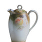 Bavarian Coffee Pot by Schwartzburg with Yellow Roses on Green Background