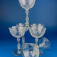 Vintage Heisey Danish Princess Cut Crystal Wine or Water Goblets. Set of 8 Stemware. Beautiful Shimmer & Ping. Wedding Gift. Housewarming.
