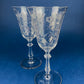 Cut Crystal Champagne Glasses. Geometrical Motif. Set of 7 Stemware. Incredible Shimmer & Ping. Wedding Gift. Housewarming Celebration.