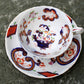 Porcelain teacup and saucer - Hand painted in Japan