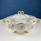 Antique Limoges Trio Tea Set. Floral Motif: Forget-me-nots, Honey Suckle, Roses. Rare Find. French Country Living. Luxurious Dining.