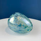 Opaline Blue Glass Egg 6". Oversized Easter Egg Minimal Art Glass. Spring or Easter Decor. Easter Table Accessory. Kids Room.