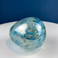 Opaline Blue Glass Egg 6". Oversized Easter Egg Minimal Art Glass. Spring or Easter Decor. Easter Table Accessory. Kids Room.