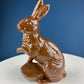 Blow Mold Huge Chocolate Bunny with Egg Basket. Inside/Outside, Easter/Spring, or Every Day Display. Home, Store, Cafe, or Bakery Decor.