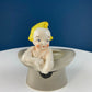 Vintage Blonde Baby Figurine in Top Hat: Royal Crown Planter, Vanity Tray