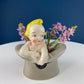 Vintage Blonde Baby Figurine in Top Hat: Royal Crown Planter, Vanity Tray