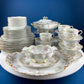 Antique Limoges Trio Tea Set. Floral Motif: Forget-me-nots, Honey Suckle, Roses. Rare Find. French Country Living. Luxurious Dining.