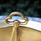 Pickard Divided Bowl with Embossed Rose and Daisy Pattern Over 24 Karat Gold