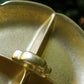 Pickard Divided Bowl with Embossed Rose and Daisy Pattern Over 24 Karat Gold