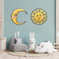 Moon Wall Art Ready to Hang 20" Celestial Crescent Yellow Moon Wall Decor