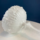 Milk Glass Floral Footed Bowl with Salloped Rim. White Compote with 3-D Roses. Serving Dish for Fruit or Nuts Bowl. Bedroom Console Decor.