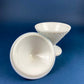 Milk Glass Bowl with Lid. Diamond Pattern, Cone Shaped Bowl with Cover. Trinket Compote for Dresser Top, Bathroom Accesories, Candy Dish.