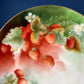 Antique Dessert Plate with Hand-Painted Strawberries. Hutschenreuther Porcelain, 1914. Modern Farmhouse, French Country. Collectible.