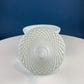 Milk Glass Bowl with Lid. Diamond Pattern, Cone Shaped Bowl with Cover. Trinket Compote for Dresser Top, Bathroom Accesories, Candy Dish.