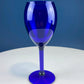 Cobalt Blue Wine Glasses. Set of Four Stemware. Dark Blue Modern Design. Holiday Celebration. Home Dining Room Decor. Gift for Him or Her.