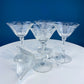 Vintage Cambridge Rose Point Champagne Glasses. Set of Five Tall Sherbets. Floral Etching Stemware. Fine Dining. Wedding Gift Idea.