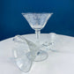Vintage Cambridge Rose Point Champagne Glasses. Set of Five Tall Sherbets. Floral Etching Stemware. Fine Dining. Wedding Gift Idea.