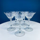 Vintage Cambridge Rose Point Champagne Glasses. Set of Five Tall Sherbets. Floral Etching Stemware. Fine Dining. Wedding Gift Idea.